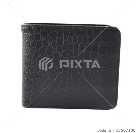 Black leather wallet isolated Black leather wallet isolated 16507300