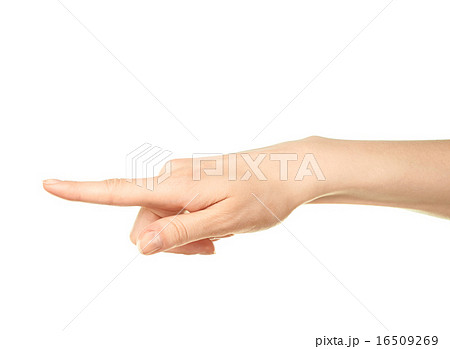 Female caucasian hand gesture isolated 16509269