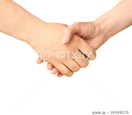 Male and female caucasian hands isolated 16509270
