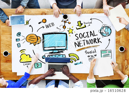 Social Network Social Media Meeting Communication Workplace Conc 16510628