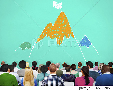 Aim Goal Motivate Strategy Success Mountain Target Concept 16511205