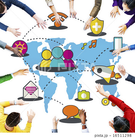 Social Network Sharing Global Communications Connection Concept Social Network Sharing Global Communications Connection Concept 16511298