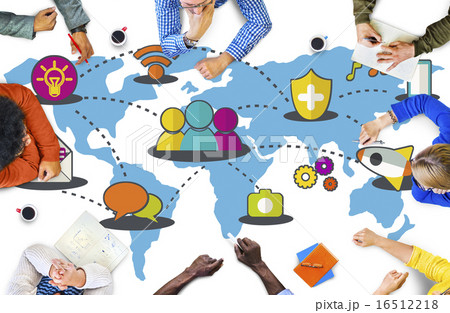 Social Network Sharing Global Communications Connection Concept 16512218