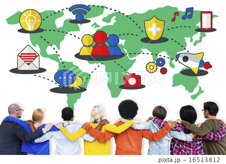 Social Network Sharing Global Communications Connection Concept 16513812