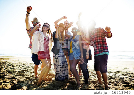 Teenagers Friends Beach Party Happiness Concept 16513949