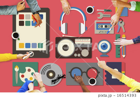 Media Movies Radio Music Tools Concept Media Movies Radio Music Tools Concept 16514393