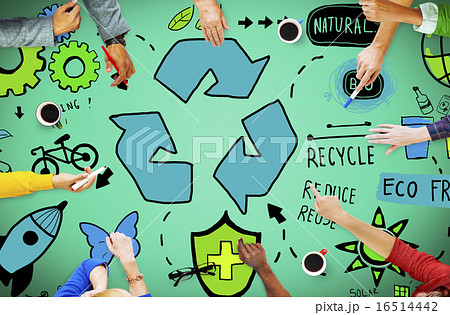 Recycle Reduce Reuse Eco Friendly Natural Saving Go Green Concep 16514442