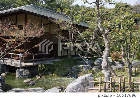 花博記念公園鶴見緑地の日本庭園の写真素材