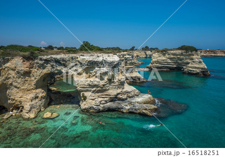 Rocky beach in Puglia, Torre Sant Andrea, Italy 16518251
