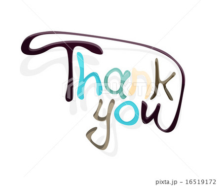 Thank you hand lettering, calligraphy 16519172