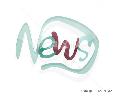 News word, drawn lettering typographic element News word, drawn lettering typographic element 16519182