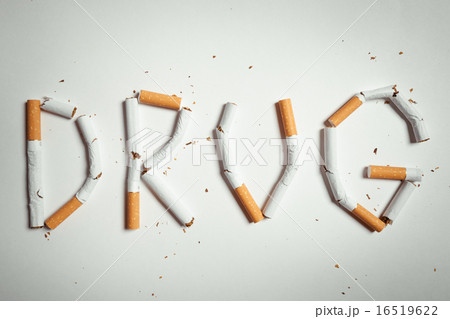word DRUG, made of cigarettes 16519622