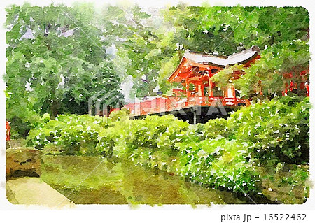 根津神社1（手描き風） 16522462