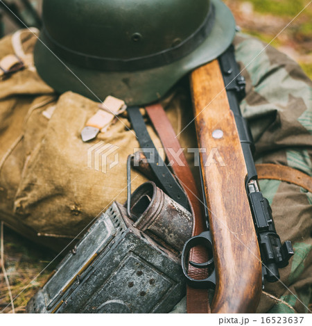 German military ammunition of World War II on ground. 16523637