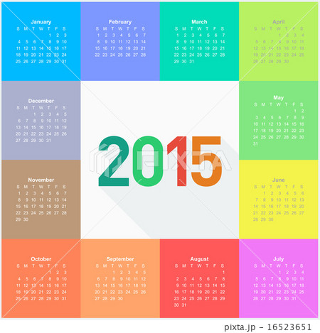 Calendar 2015 - square pattern Calendar 2015 - square pattern 16523651