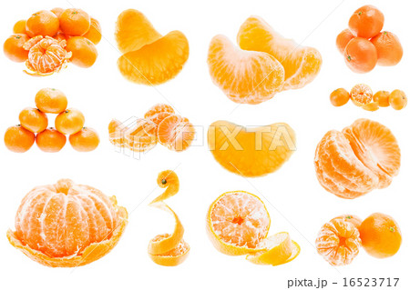 Fresh Mandarin Citrus Isolated Tangerine Mandarine Orange In Hea 16523717