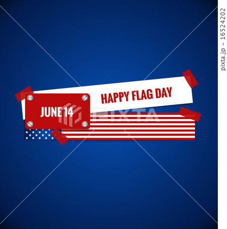 American Flag Day, 14 of June Flag Day. Vector illustration. 16524202
