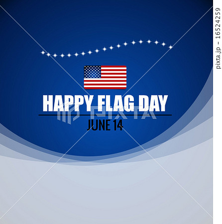 American Flag Day, 14 of June Flag Day. Vector illustration. 16524259