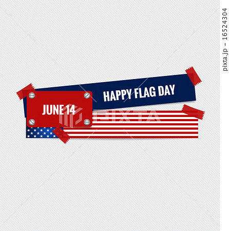 American Flag Day, 14 of June Flag Day. Vector illustration. 16524304