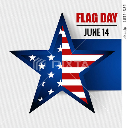 American Flag Day, 14 of June Flag Day. Vector illustration. 16524386