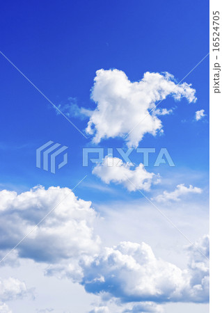 Sunny blue cloudy sky, vertical 16524705