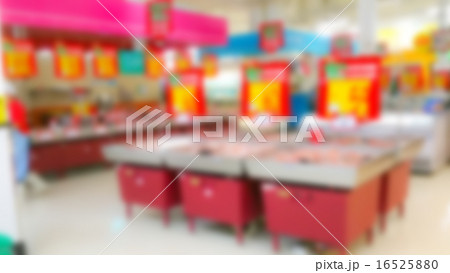Abstract blur meat in supermarket 16525880