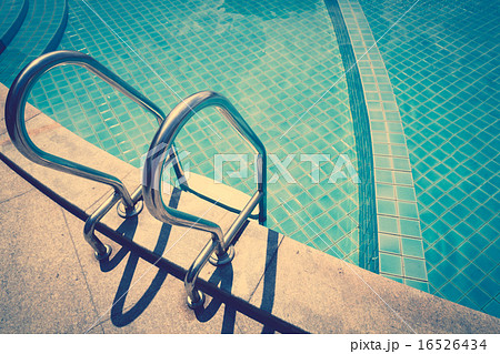 Swimming pool with stairs ( Filtered image processed vintage eff Swimming pool with stairs ( Filtered image processed vintage eff 16526434