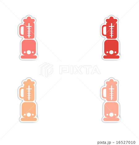 assembly realistic sticker design on paper blenders 16527010