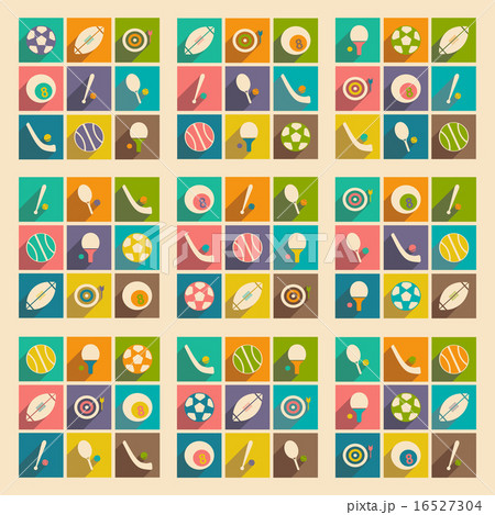 Flat with shadow concept and mobile application sports icons Flat with shadow concept and mobile application sports icons 16527304