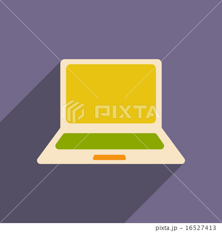 Flat with shadow icon and mobile applacation laptop 16527413