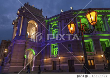 The Odessa Opera House in the Evening 16528695