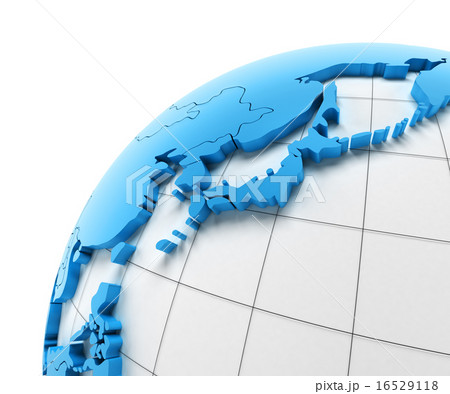 Globe of Japan with national borders 16529118
