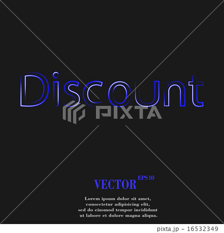 discount icon symbol Flat modern web design with l 16532349