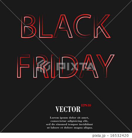 Black friday icon symbol Flat modern web design wi 16532420