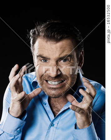 Man Portrait angry anger stress furious