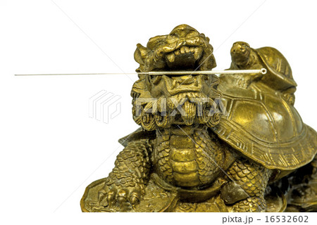 Acupuncture needle with chinese turtle figure 16532602