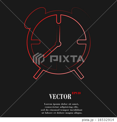 Alarm clock icon symbol Flat modern web design wit Alarm clock icon symbol Flat modern web design wit 16532914