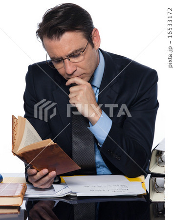 Man businessman teacher   reading 16533172