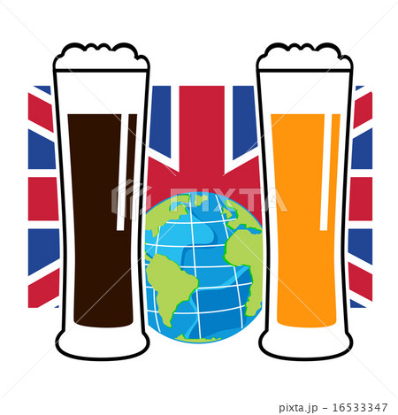 vector beer glasses on national european flag 16533347