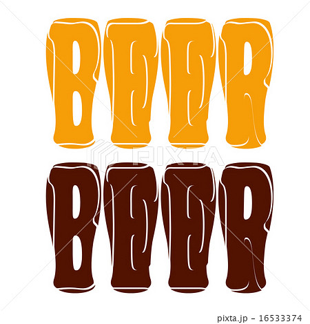 vector concept lettering beer enter in glasses 16533374