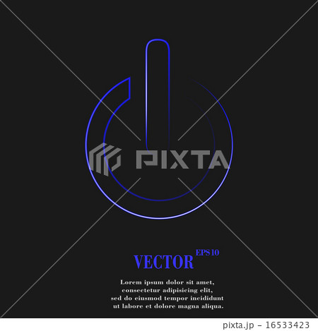Power  icon symbol Flat modern web design with lon 16533423