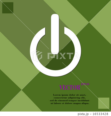 Power  icon symbol Flat modern web design with lon 16533428