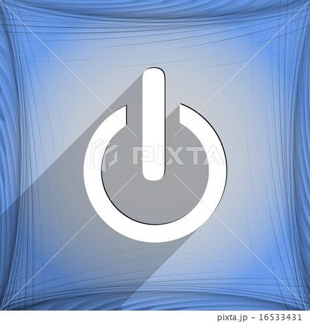 Power icon symbol Flat modern web design with lon Power icon symbol Flat modern web design with lon 16533431
