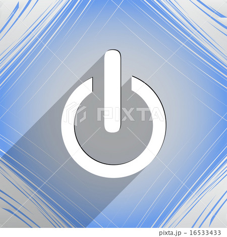 Power icon symbol Flat modern web design with lon Power icon symbol Flat modern web design with lon 16533433
