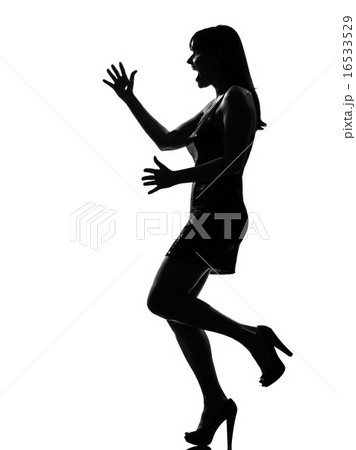 stylish silhouette woman happy welcoming surprised stylish silhouette woman happy welcoming surprised 16533529