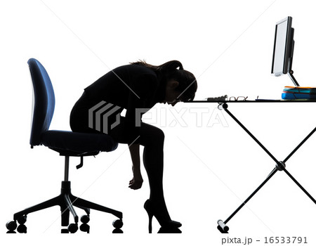 business woman silhouette 16533791