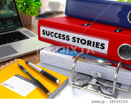 Red Ring Binder with Inscription Success Stories. Red Ring Binder with Inscription Success Stories. 16534224