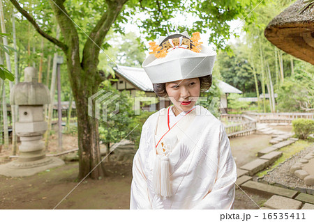 Bride's kimono by pure white dress 16535411