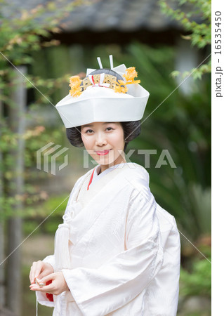 Bride's kimono by pure white dress 16535450