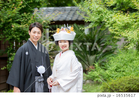 Bride's kimono by pure white dress 16535617